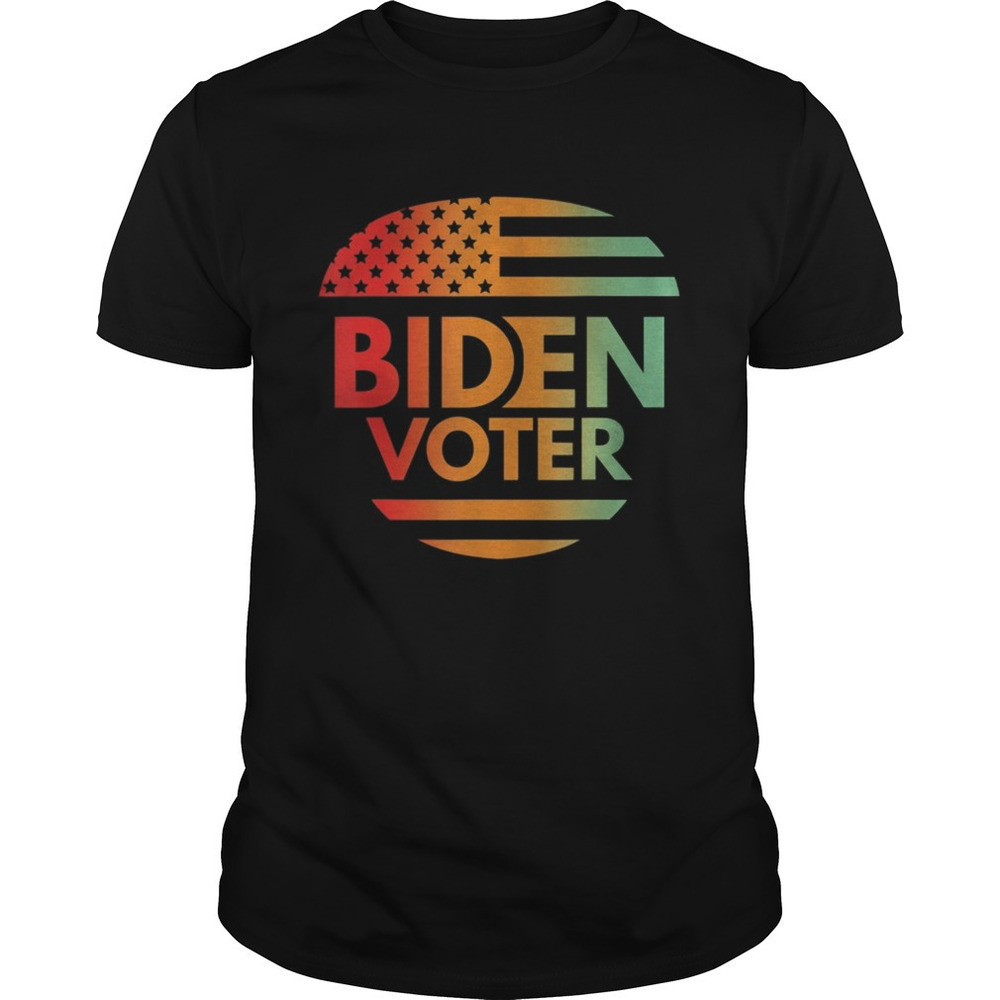 Biden Voter American Flag Patriotic Graphic T-Shirt
